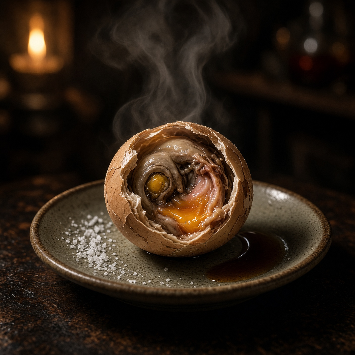 Balut, cracked open