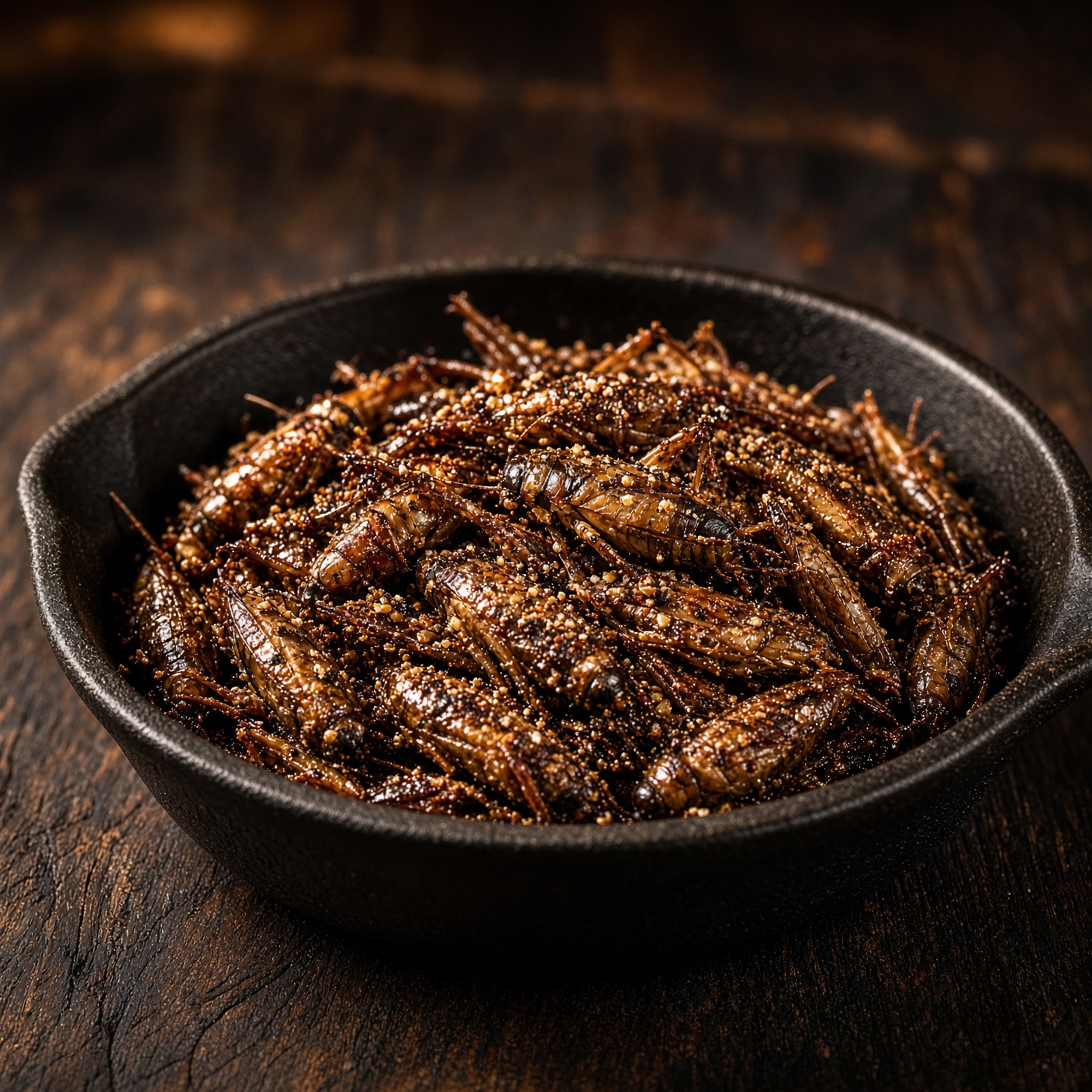 Roasted crickets