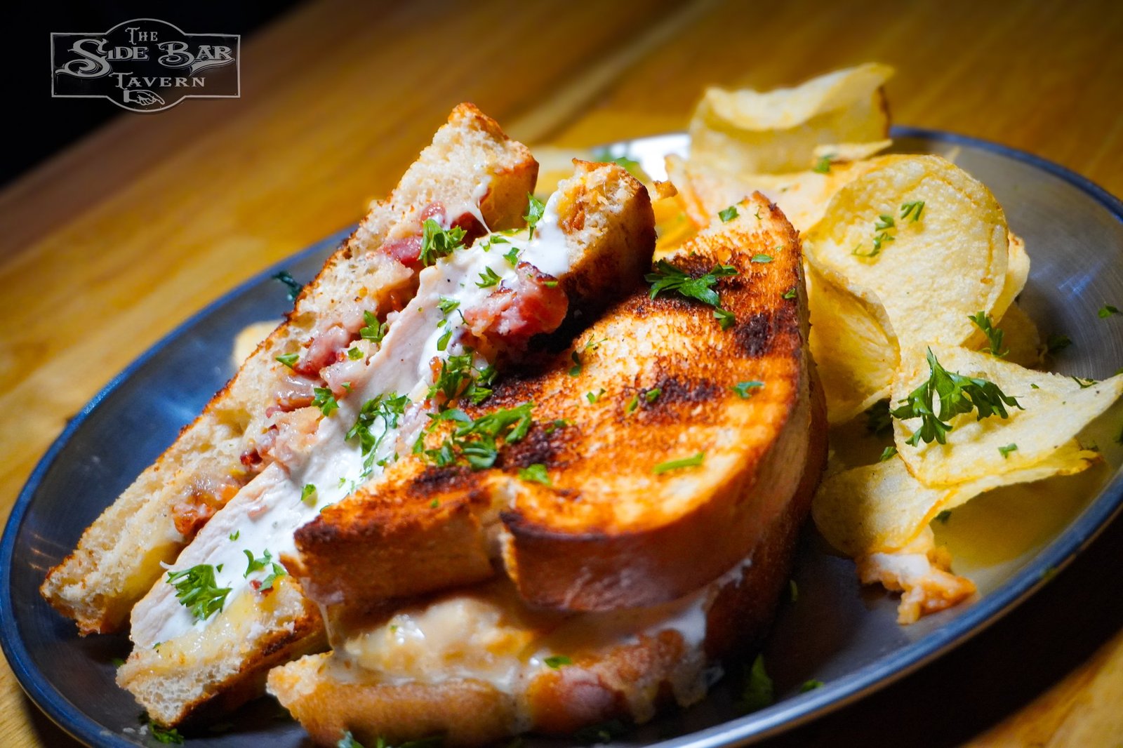 Sidebar Special Sandwich with grilled chicken, bacon, pepper jack, ranch and balsamic